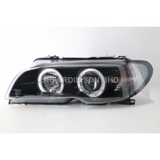 BMW E46 03-05 2D Black Projector Headlamp w Ring